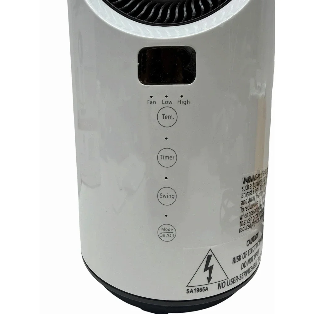 Konwin PTC-12H Bladeless Ceramic Fan Heater 1500W Oscillating Open Box w/ Remote